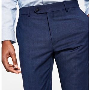 Tommy Hilfiger Men's Navy Blue Dress Pants - Tailored Flat Front